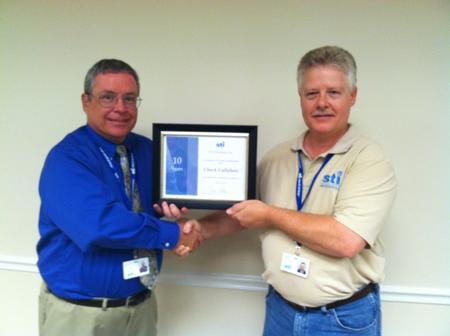 Chuck Callahan recently celebrated his 10-year anniversary with the company. 